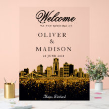Boas-vindas de casamento moderno em Maine Portland