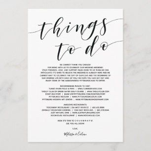 Boas-vindas e Cartão Itinerário do Casamento Elega
