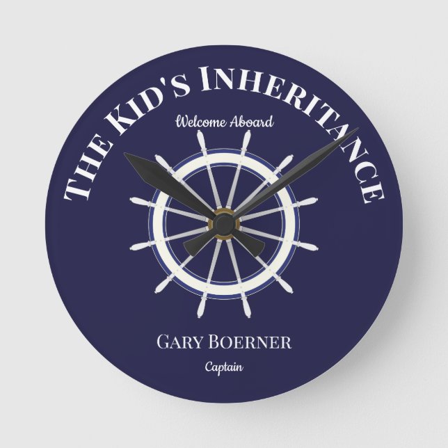 Boas-vindas engraçadas no Relógio de Parede de Rod (Frente)