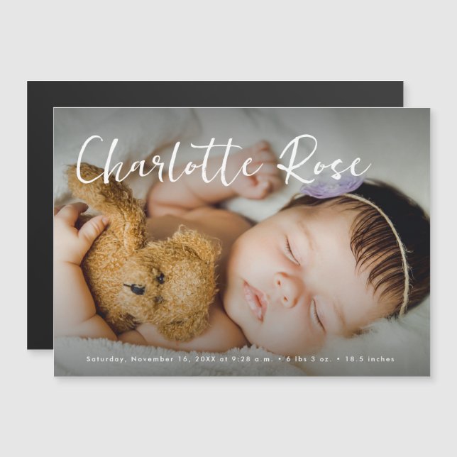 Boas-vindas Menininha Estatísticas Personalizadas  (Frente/Verso)