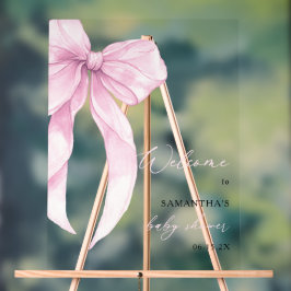 Boas-vindas Modernas Bebê Chuveiro Rosa