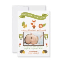 Boas-vindas Nova Woodland - Anúncio de Nascimento