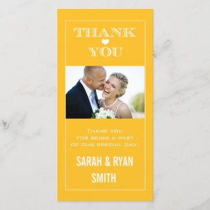 Boate Coração Amarelo Obrigado Cartões com fotos