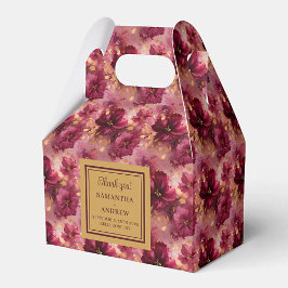 Boate Dourado da Elegante Blush Burgundy - Caixa d