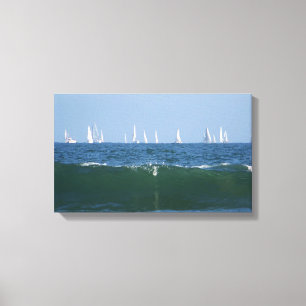 Boats & Waves_Stretered Canvas Print