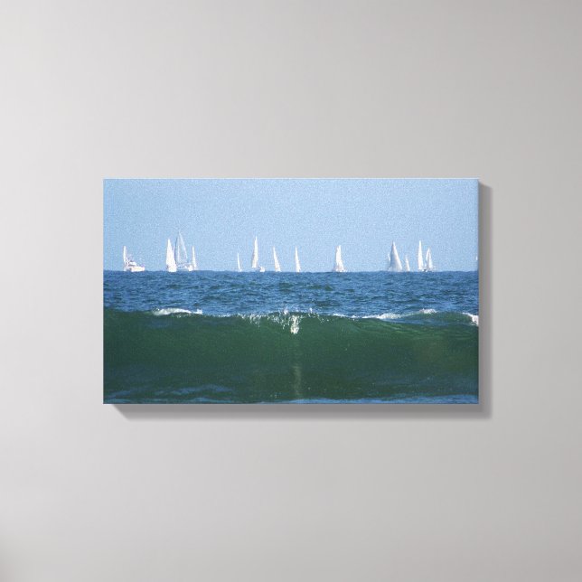 Boats & Waves_Stretered Canvas Print (Frente)
