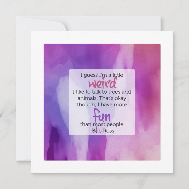 Bob Ross Inspirational Quote Greeting Card (Frente)