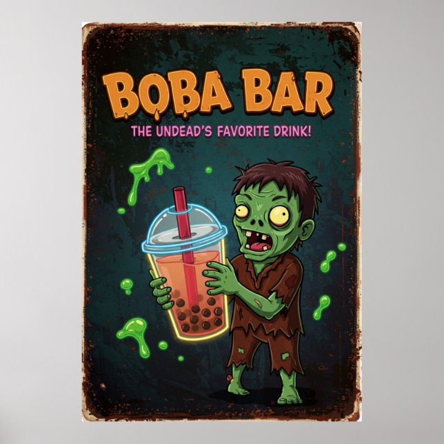 Boba Bar – The Undead’s Favorite Drink! Poster (Frente)