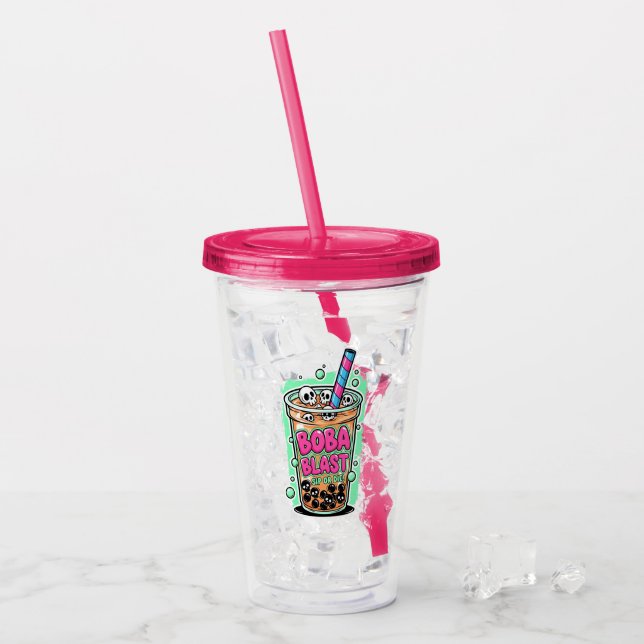 Boba Blast – Beba ou Morra! Copo de Acrílico (Gelo frontal)
