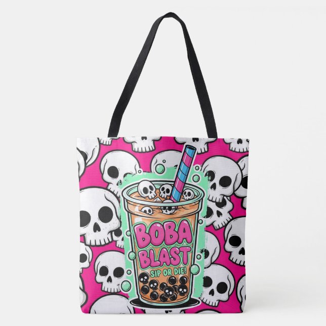 Boba Blast – Sip or Die! Bolsa Tote (Frente)