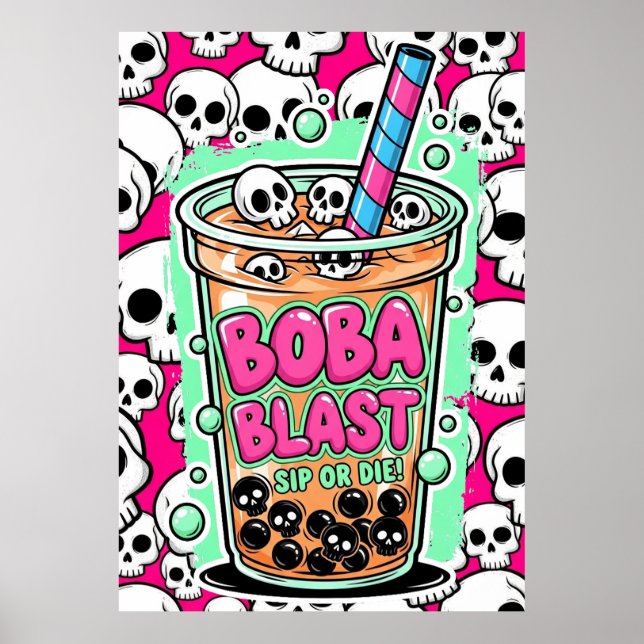 Boba Blast – Sip or Die! Poster (Frente)