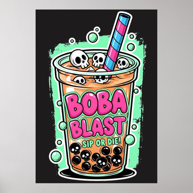 Boba Blast – Sip or Die! Poster (Frente)
