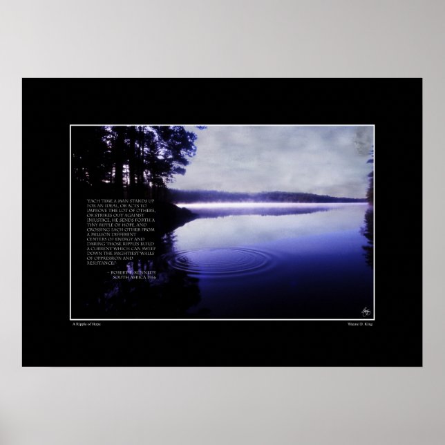 Bobby Kennedy Ripple da Fala Hope Poster RKF (Frente)