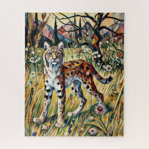 Bobcat em um Meadow 500 Piece Quebra-cabeça