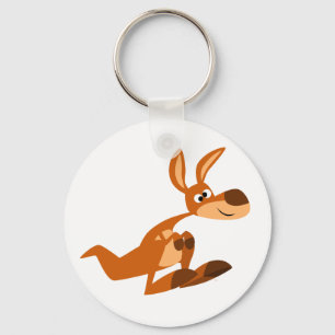 Bobo de desenho animado Kangaroo Chaveiro