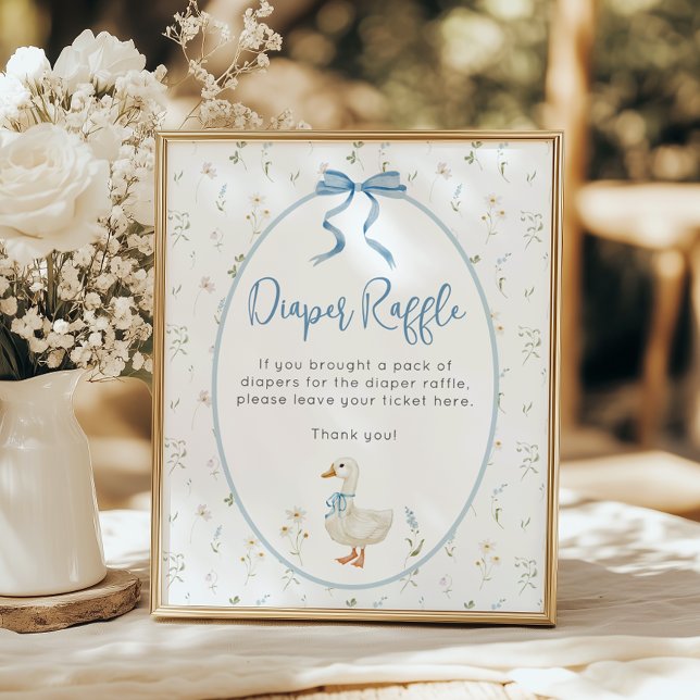 Bobo Ganso Vintage Fralda Floral Raffle Poster (Criador carregado)