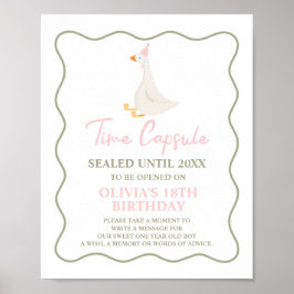 Bobo Gire Cor-de-rosa Tempo Poster da cápsula