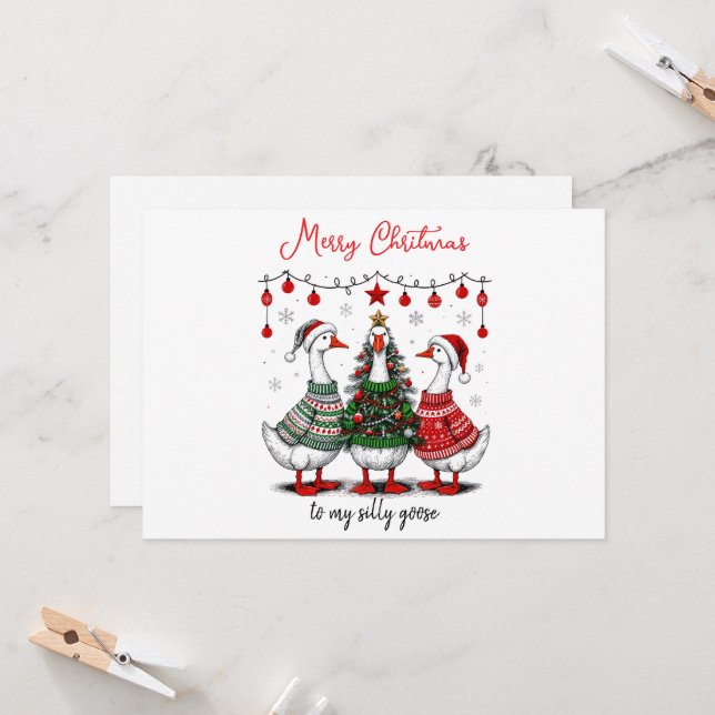 Bobo Goose Feliz Natal | Feriado Engraçado (Frente/Verso In Situ)