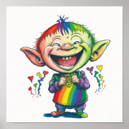 Bobo Happy Rainbow Elf Poster
