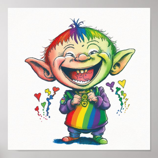 Bobo Happy Rainbow Elf Poster (Frente)