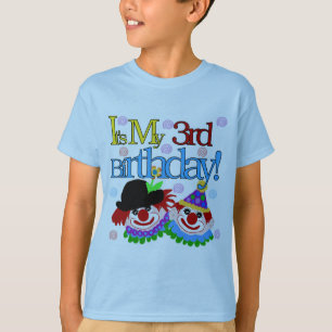 Bobo palha Camisetas aniversário de 3 anos e prese