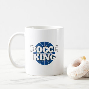Bocce King, caneca de café engraçada para o tocado