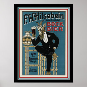 Bock Beer Poster 12 x 16