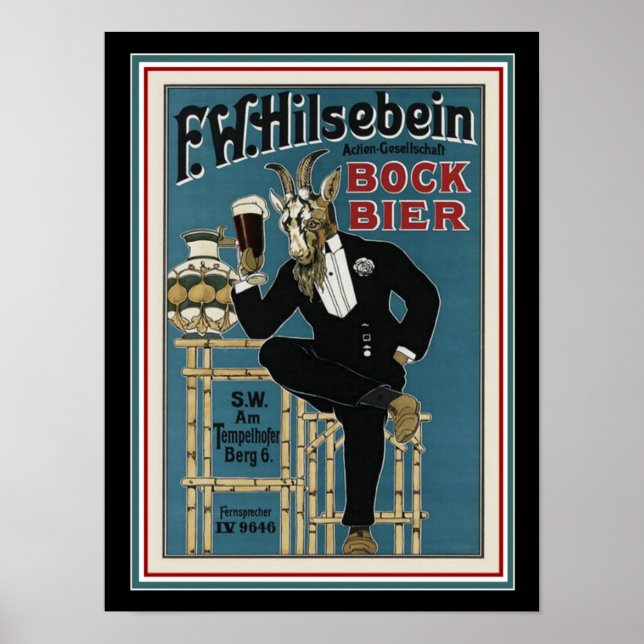 Bock Beer Poster 12 x 16 (Frente)