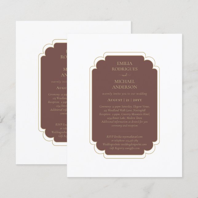 Boda de Orçamento Bilíngue Espanhol Casamento (Frente/Verso)