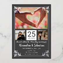 Bodas de Prata de 25 Anos com Moldura