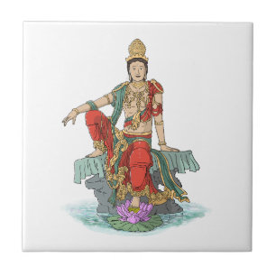 Bodhisattva de azulejo cerâmico Compaixão