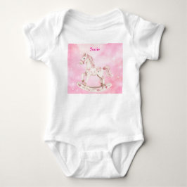 Body Bodysuit Rosa Com Estampa Chinesa Para Bebê E