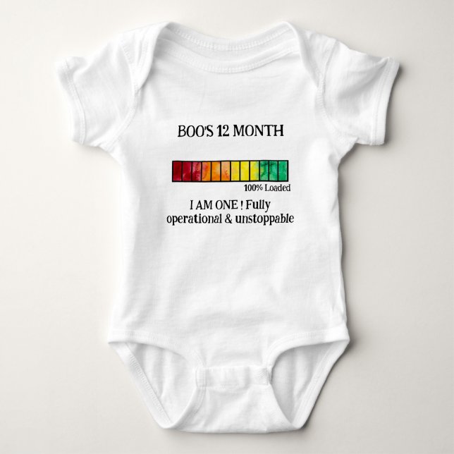 Body de Bebê com Marca de Água Divertida para Marc (Frente)