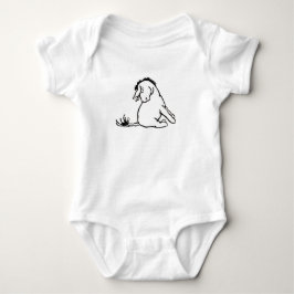 Body de Bebê Eeyore Olhando para o seu Rabo