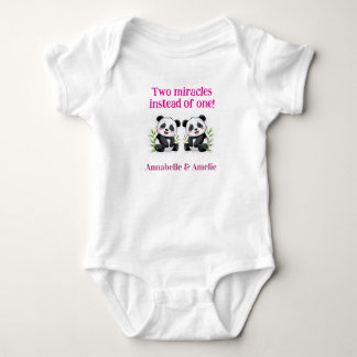 Body de Bebê para Gêmeas, Uma Peça com Slogan Fofo