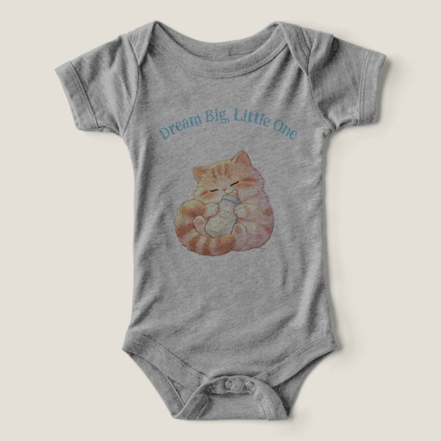 Body de Bebê Sonhe Grande, Pequeno(a) (Design frontal)