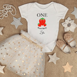 Body de Bebê Sweet Berry para 1º Aniversário