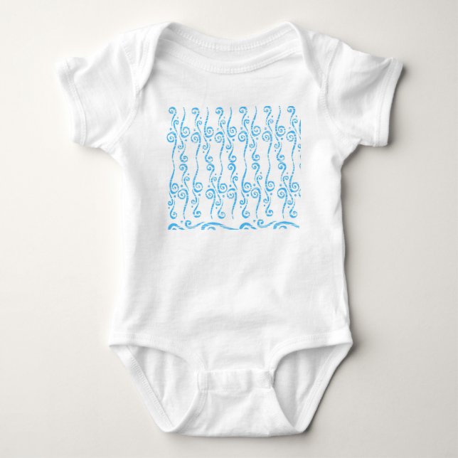 Body de Jersey Azul para Bebê (Frente)
