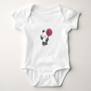 Body de Jersey para Bebê com Design Fofo de Panda