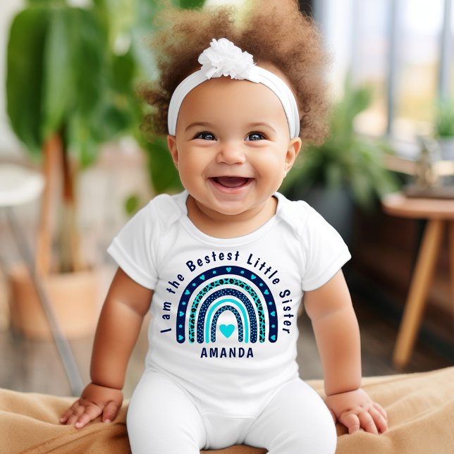 Body de Jersey para Bebê da Melhor Irmãzinha de To (Criador carregado)