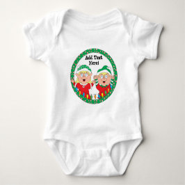 Body de Jersey para Bebê de Natal