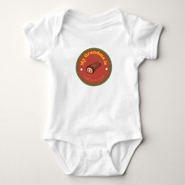 Body de Jersey para Bebê - Minha Avó é Fab-Ulo-Sa (Frente)