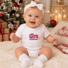 Body de Natal Rosa para Bebê