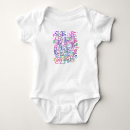 Body "E" Confete de Letras para Bebê
