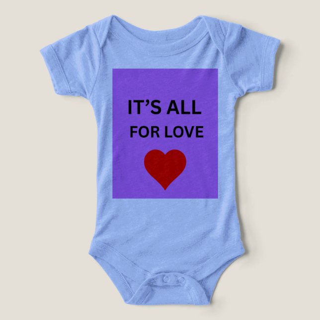 Body Infantil 'É Tudo por Amor' (Design frontal)