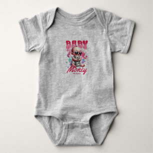 Body Luxuoso para Bebê Dinheiro Rosa Urso - Hip Ho