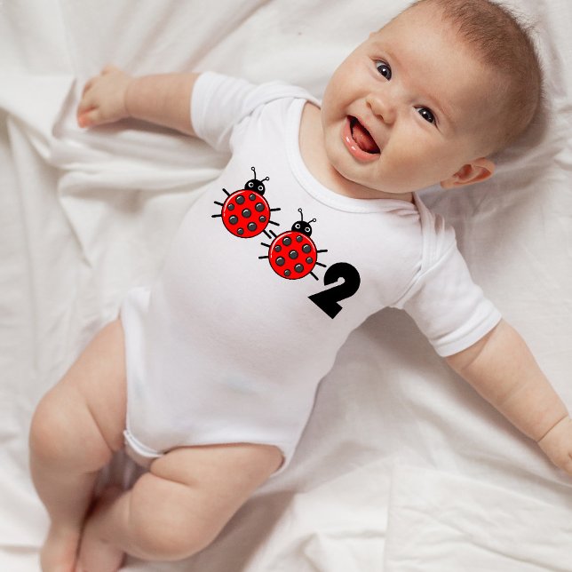 Body Para Bebê 🐞002, Cute pickleball ladybird Baby Bodysuit (Criador carregado)