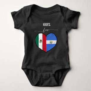 Body Para Bebê 100 Amor Salvadorenho e Mexicano