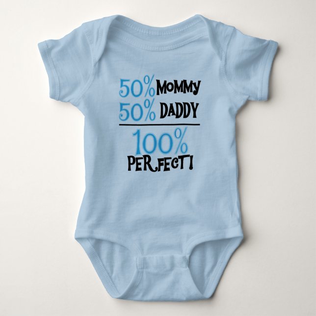 Body Para Bebê 100% de azul perfeito (Frente)