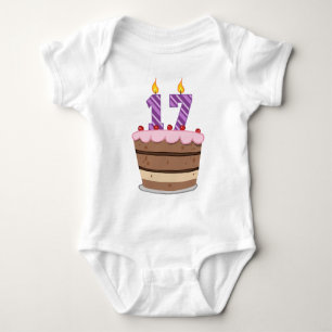 Body Para Bebê 17 anos de idade no Bolo de Aniversário